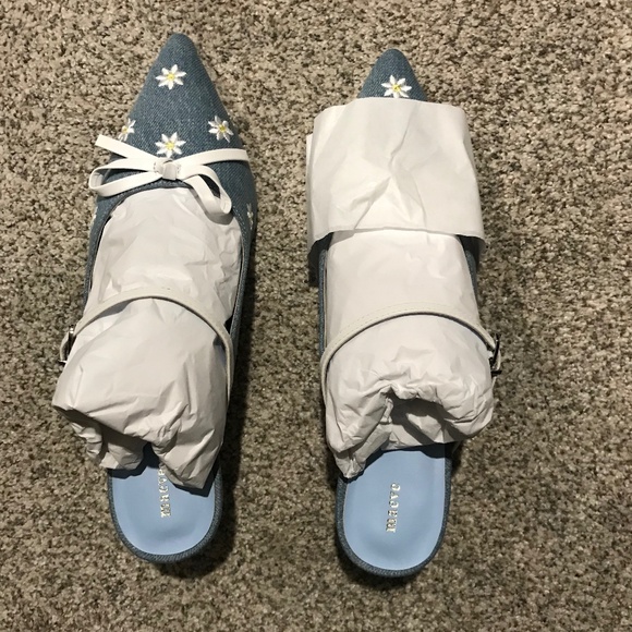 Maeve Bow Mule Kitten Heels - Picture 2 of 4